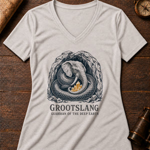 The Grootslang's Hoard Women's V-Neck Tee — heather dust