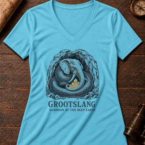 The Grootslang's Hoard Women's V-Neck Tee — turquoise