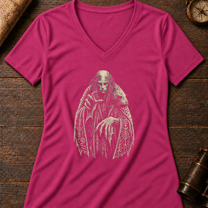 Finfolk Sorcerer Women's V-Neck Tee — berry
