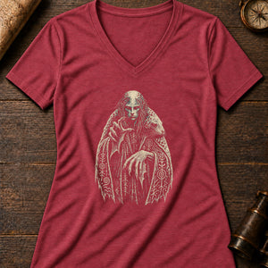 Finfolk Sorcerer Women's V-Neck Tee — heather red