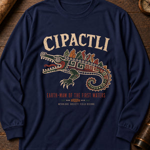 Cipactli earth-maw Long Sleeve Shirt — True Navy