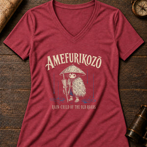 Amefurikozō Rain Women's V-Neck Tee — heather red