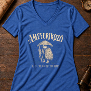 Amefurikozō Rain Women's V-Neck Tee — heather true royal
