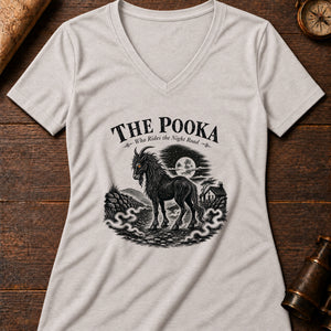 The Pooka's Road Women's V-Neck Tee — heather dust