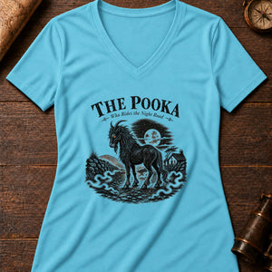 The Pooka's Road Women's V-Neck Tee — turquoise