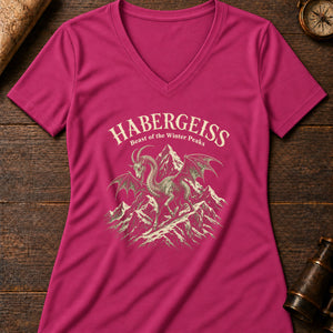 Habergeiss Descent Women's V-Neck Tee — berry