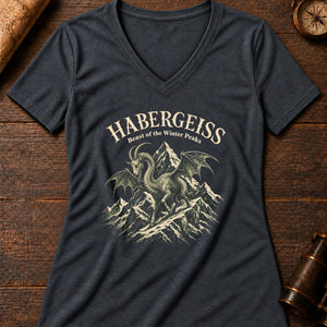 Habergeiss Descent Women's V-Neck Tee — dark grey heather