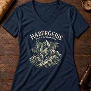 Habergeiss Descent Women's V-Neck Tee — heather navy
