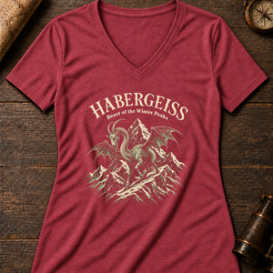 Habergeiss Descent Women's V-Neck Tee — heather red