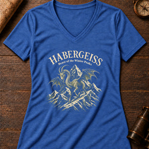 Habergeiss Descent Women's V-Neck Tee — heather true royal