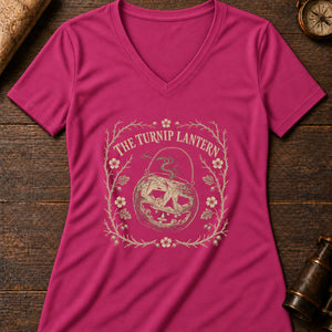 Guising Turnip Lantern Women's V-Neck Tee — berry