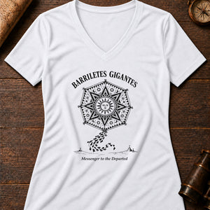 Barriletes Gigantes Women's V-Neck Tee — solid white blend