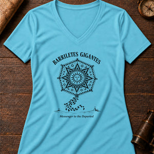 Barriletes Gigantes Women's V-Neck Tee — turquoise