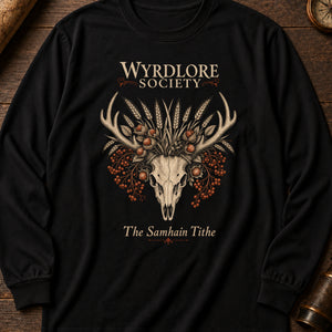 Samhain bone harvest Long Sleeve Shirt — Black