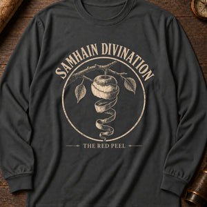 Samhain Apple Divination Long Sleeve Shirt — Pepper