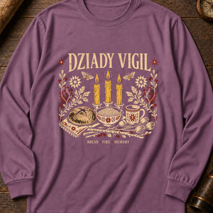 Dziady Vigil Long Sleeve Shirt — Berry