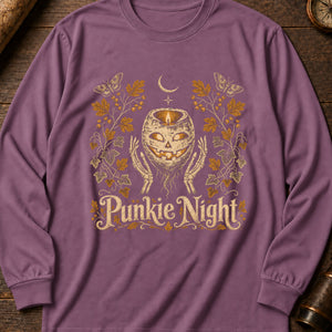 Punkie Night Lantern Long Sleeve Shirt — Berry