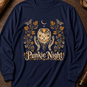 Punkie Night Lantern Long Sleeve Shirt — True Navy