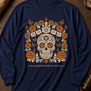 Marigold Path of Souls Long Sleeve Shirt — True Navy