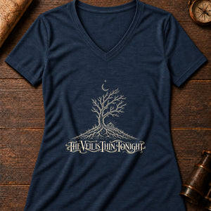 Samhain Threshold Women's V-Neck Tee — heather navy