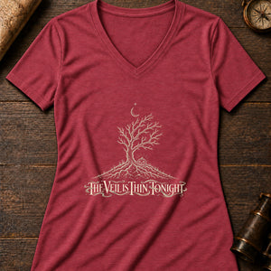 Samhain Threshold Women's V-Neck Tee — heather red