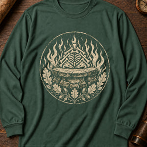 Samhain Bone Fire Long Sleeve Shirt — Blue Spruce