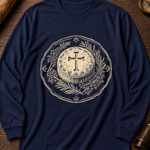 Soul Cake Woodcut Long Sleeve Shirt — True Navy