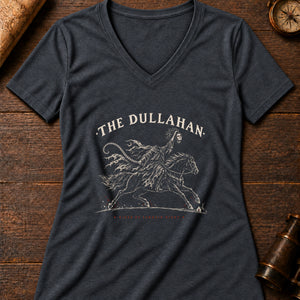 Dullahan Night Rider Women's V-Neck Tee — dark grey heather