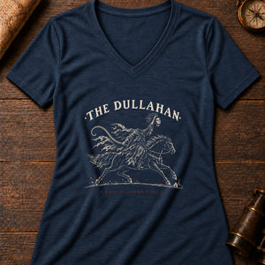 Dullahan Night Rider Women's V-Neck Tee — heather navy