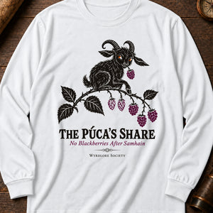 Púca's Blackberries Long Sleeve Shirt — White