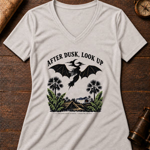 Manananggal Dusk Women's V-Neck Tee — heather dust