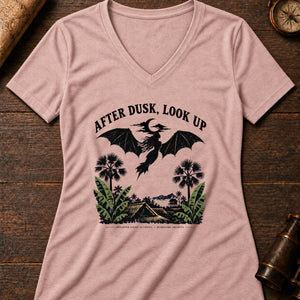 Manananggal Dusk Women's V-Neck Tee — heather peach