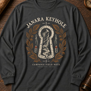 Janara Keyhole Long Sleeve Shirt — Pepper